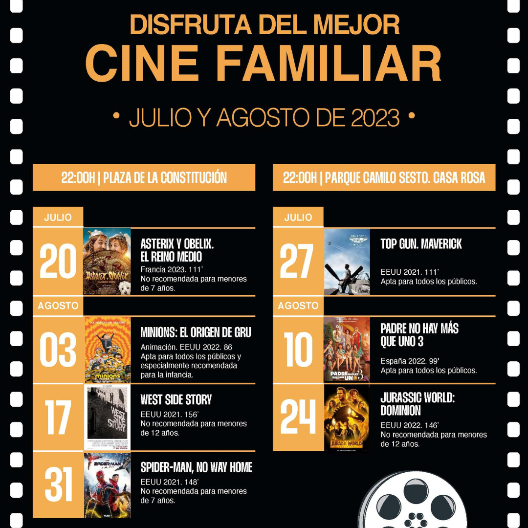 Cine familiar durante los meses de verano