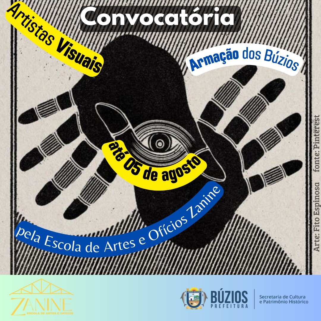 Convocatória de artistas visuais de Búzios vai até dia 5 de agosto