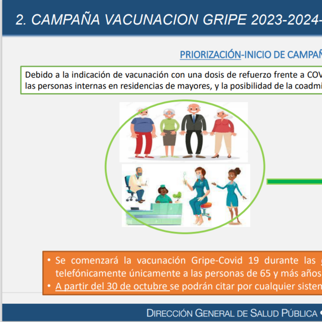 Comienza la campaña de vacunación frente a la gripe y el Covid-19