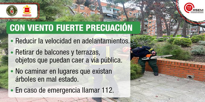 Alerta naranja por fuertes vientos durante este jueves, 2 de noviembre