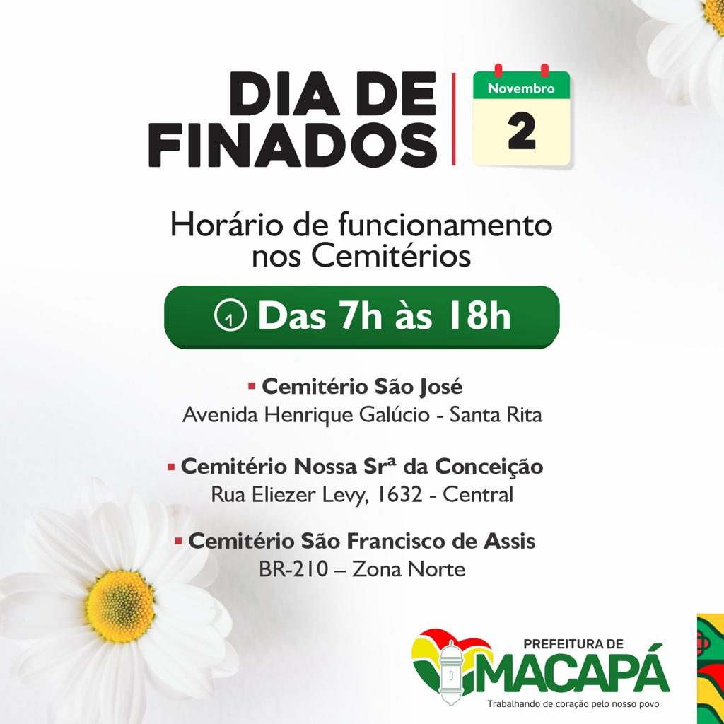 Saiba como irá funcionar os cemitérios em Macapá – Prefeitura Municipal de Macapá